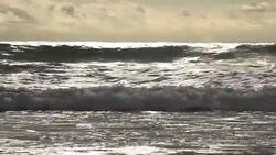 Olas Atardecer Stock Footage