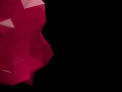 Red Polyhedral Morph Stock Footage