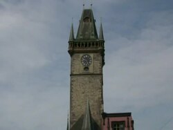 Time: Old European Tower Clock, Zoom In and Out Stock Footage