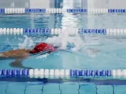 Athlete in water Stock Footage