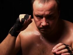 Fighter practicing Stock Footage