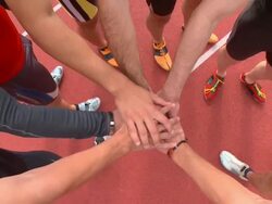 CRANE: Athletes Stock Footage