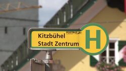 The main shopping street in the ski resort of Kitzbuhel Stock Footage