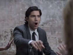 Aggressive man in anger management Stock Footage