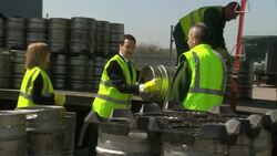 George Osborne Campaigning at Carlsberg Depot - General Election 2015 News Clip