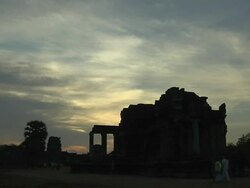 Time Lapse Evening Shot Angkor Wat Siem Reap Cambodia Stock Footage