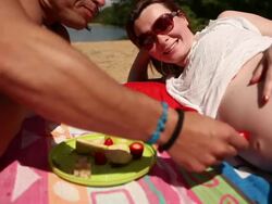 Picnic at the countryside Stock Footage