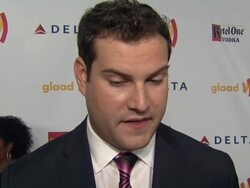 INTERVIEW: Max Adler on positive feedback he has received at 23rd Annual GLAAD Media Awards on 4/21/12 in Los Angeles, CA. Stock Footage
