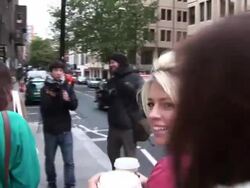 X-Factor Contestants Arrive At Dance Studio Stock Footage