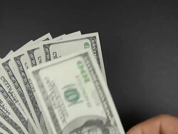 Counting Dollars Stock Footage