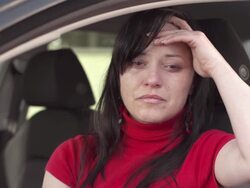 HD: Portrait Of A Despaired Woman Stock Footage