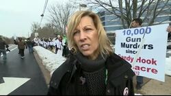 Gun control advocates hold vigil outside NRA headquarters News Clip