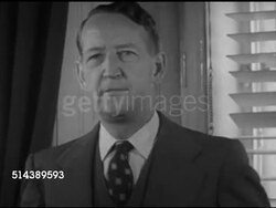 1952: ALLIED-OCCUPIED VIENNA: Angled WS American Embassy, MS US Embassy seal, MS High-Commissioner Llewellyn Thompson, SOT saying impressed by Austrian people, seven years since war US has advanced money to help, as bulwark against Communism. Instructional Video
