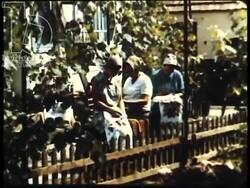 New village by Olga Diptan, traditional embroidery, arts and crafts. Ukraine, 1970s Stock Footage