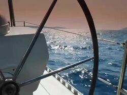 HD: Catamaran's Helm Stock Footage