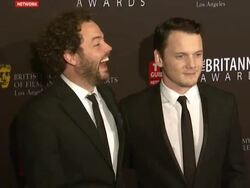 Drake Doremus, Anton Yelchin at the BAFTA Los Angeles 2011 Britannia Awards at Beverly Hills CA. (Footage by WireImage Video/Getty Images Entertainment Video) Stock Footage