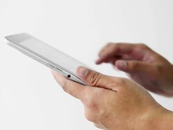 Tablet, close up Stock Footage