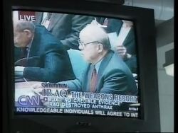 Troops training and watching Blix report Instructional Video