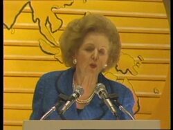 PHILIPPINES: MANILA: MRS THATCHER GIVES SPEECH ON ECONOMIC GROWTH News Clip
