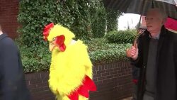 Debate Chickens Outside Conservative Party Spring Conference News Clip