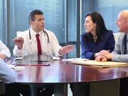 Couple Meet with Medical Team to Discuss Treatment Stock Footage