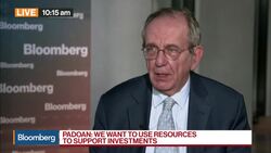Italy's Padoan Says Banks Need to Provide More Loans News Clip