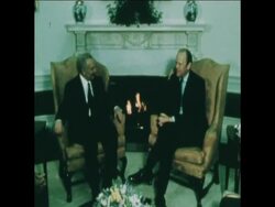 SYND 4 3 75 PRESIDENT FORD MEETS ISRAELI FOREIGN MINISTER KATZIR IN WASHINGTON News Clip