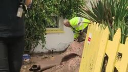 Aftermath of flash flooding in Coverack, Cornwall News Clip
