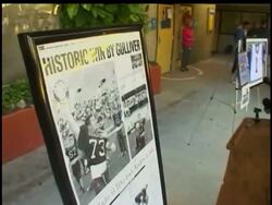 A memorial service was held this morning for former Washington Redskins' star Sean Taylor.  Fans and friends gather this morning at his high school in Florida. News Clip