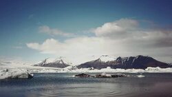 Lake with glaciers Stock Footage