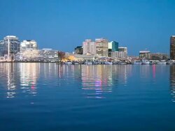 Norfolk, Virginia Skyline Stock Footage