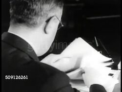 Reporter,  Arthur Krock and assistant Instructional Video