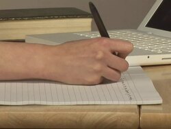 Writing Essay at School - & PAL Stock Footage