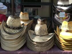 MS Cowboy hats for sale / Calgary, Alberta, Canada Stock Footage