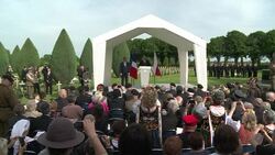 CLEAN : French President pays tribute to Polish WWII soldiers News Clip