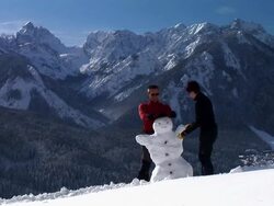 HD: Making A Snowman Stock Footage