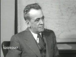 1951: NATIONAL ASSOCIATION FOR MENTAL HEALTH:  INT Waiting room w/ United States map w/ Mental Health Clinics. New York Lawyer Oren Root at table, Dr. George S. Stevenson SOT concluding report. Oren Root saying communities have to do the job. Instructional Video
