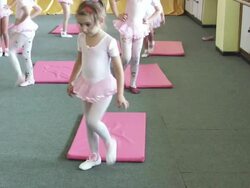 Little ballerina exercise (HD) Stock Footage