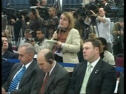 Rice with Abbas, comments, Hamas reax, WBank violence News Clip