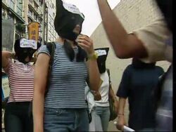 Protest march by Indonesian domestic workers. News Clip