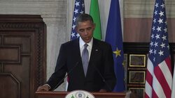 President Obama and PM Renzi give news conference, comment on Ukraine News Clip