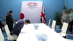 Theresa May meets with Shinzo Abe during the G20 Summit News Clip