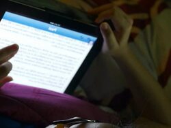 Learning new things from digital tablet Stock Footage