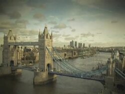 Vintage Film shot of London's Tower Bridge. NTSC, PAL Stock Footage