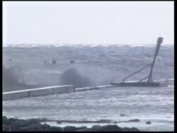 Hurricane Wilma preps, rough seas, satellite images News Clip