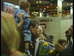 JORDAN: AMMAN: CUSTODY BATTLE BOY ARRIVES HOME News Clip