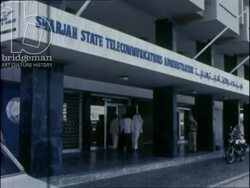 Sharjah State Telecommunications, and the Cable and Wireless engineers training programme. UAE, 1974 Stock Footage