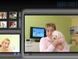 HD MONTAGE: Video Conference Stock Footage