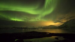 Aurora Borealis, Northern Lights, Troms region, Norway Stock Footage