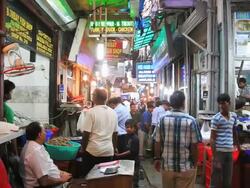 MS Fish at ina market / Delhi, India   Stock Footage